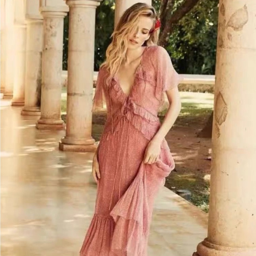Doen Antionette Dress in carnation size xs